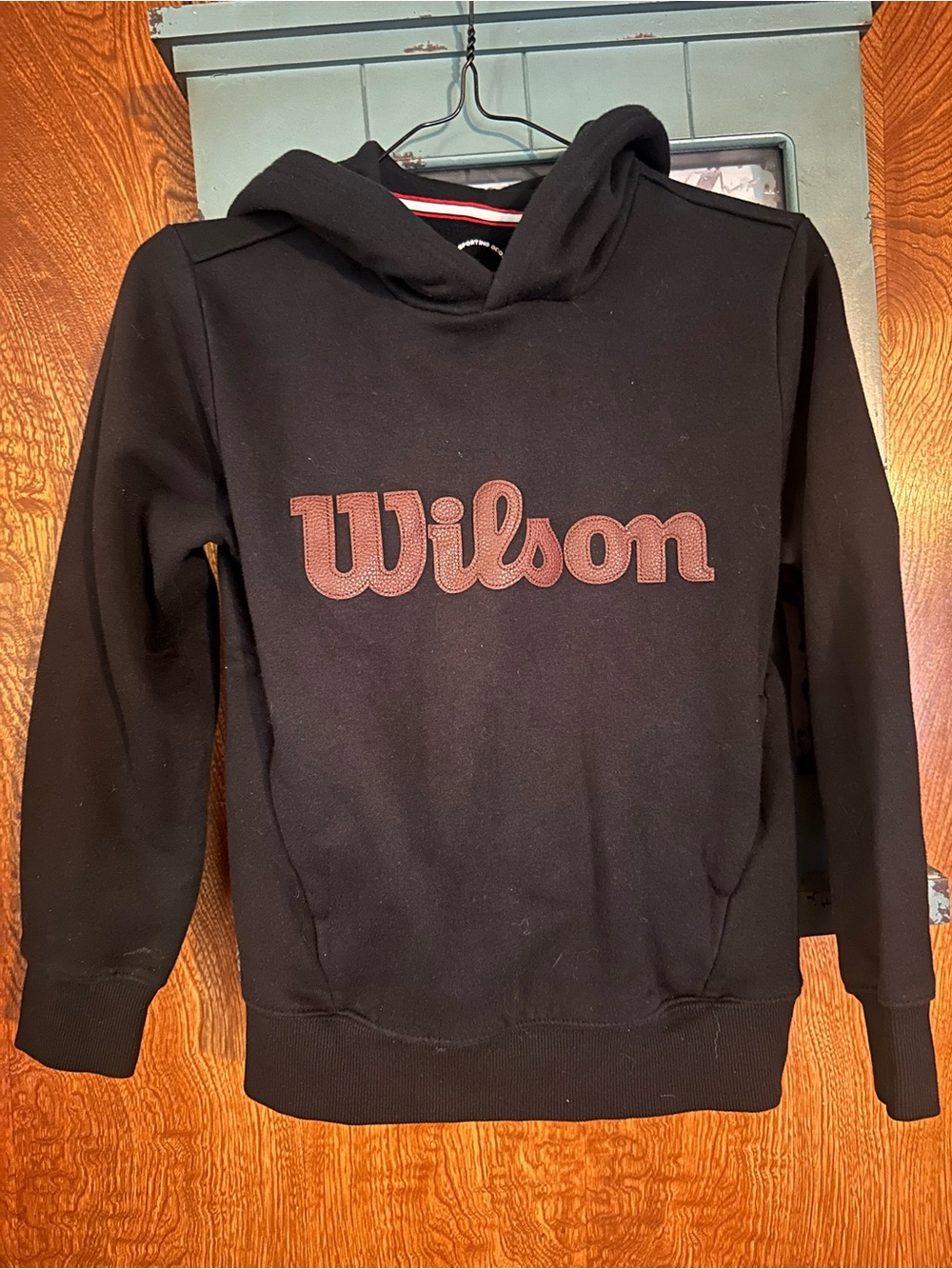 Wilson Black Hoodie with Brown Accent Logo